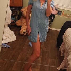 Paper Crane Light Blue Casual Dress